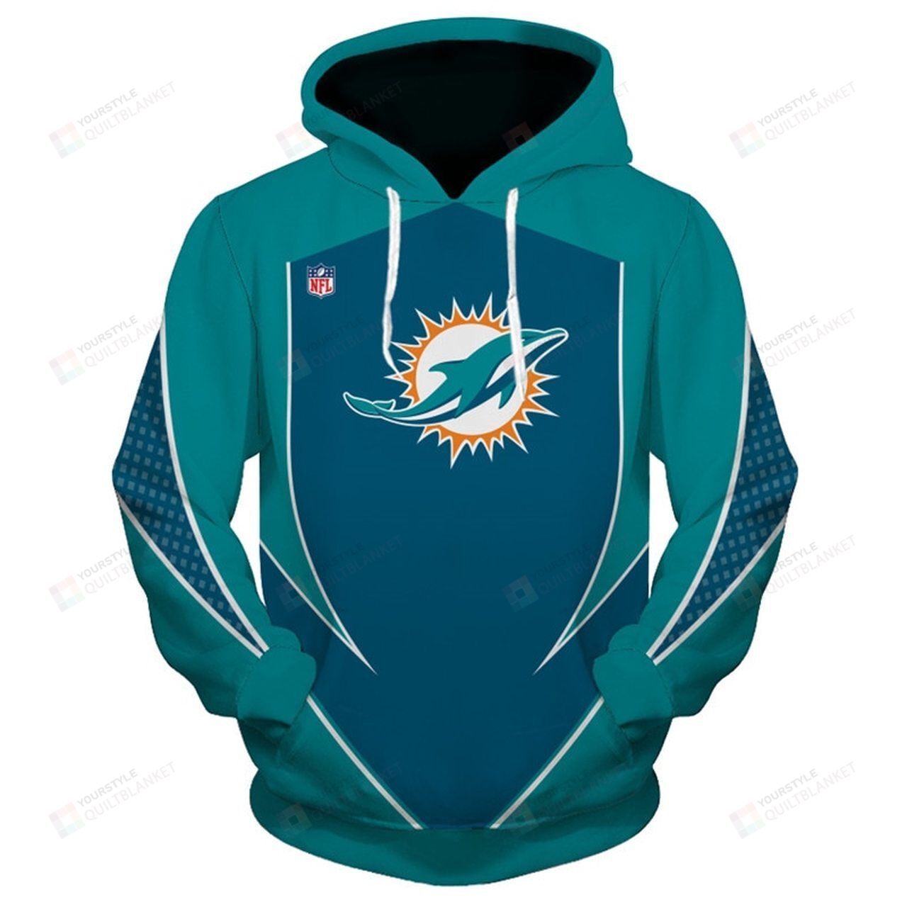 Miami Dolphins ZipUp Hoodie Perfect For Nfl Fans 0