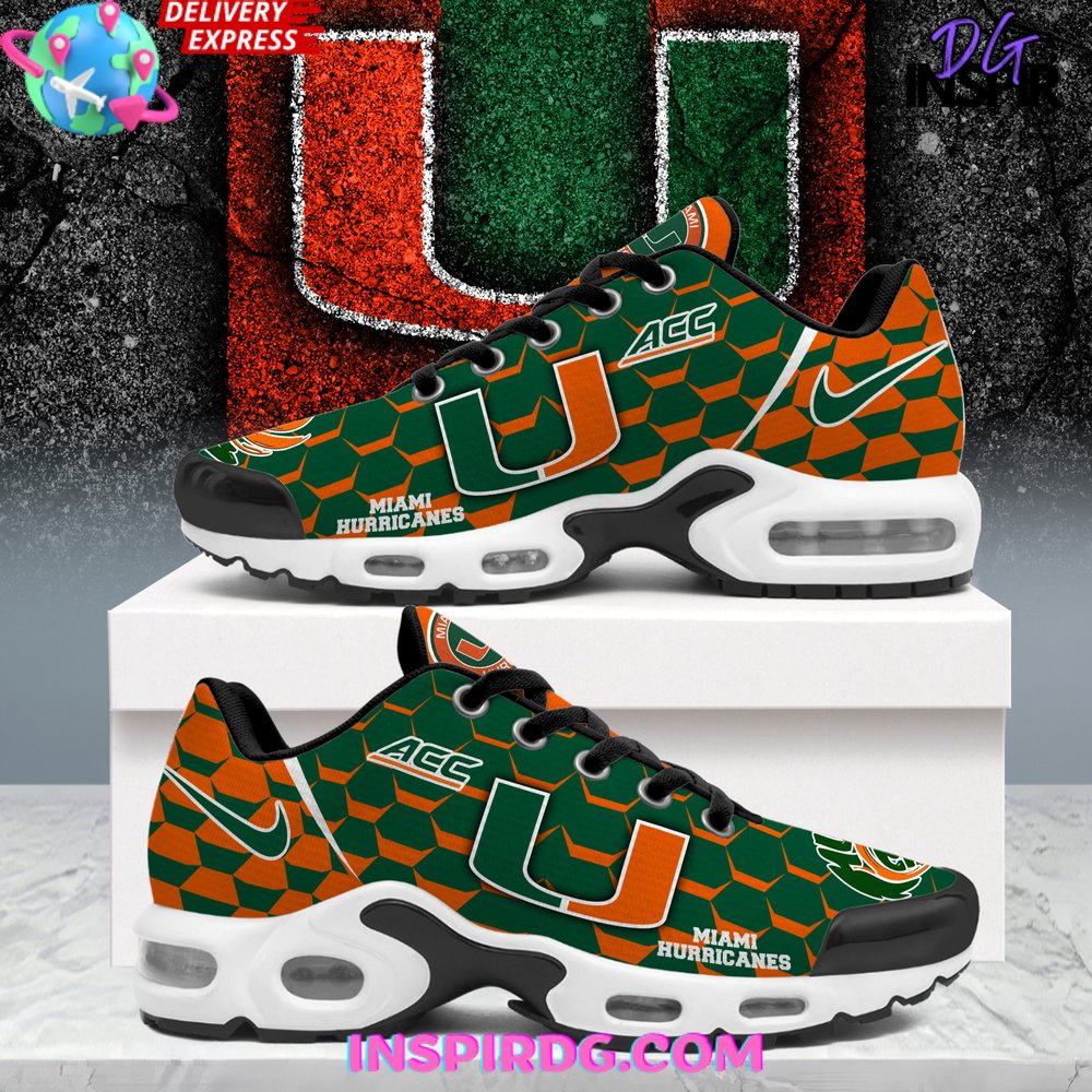 Miami Hurricanes ACC Nike Air Max Plus Shoes 1