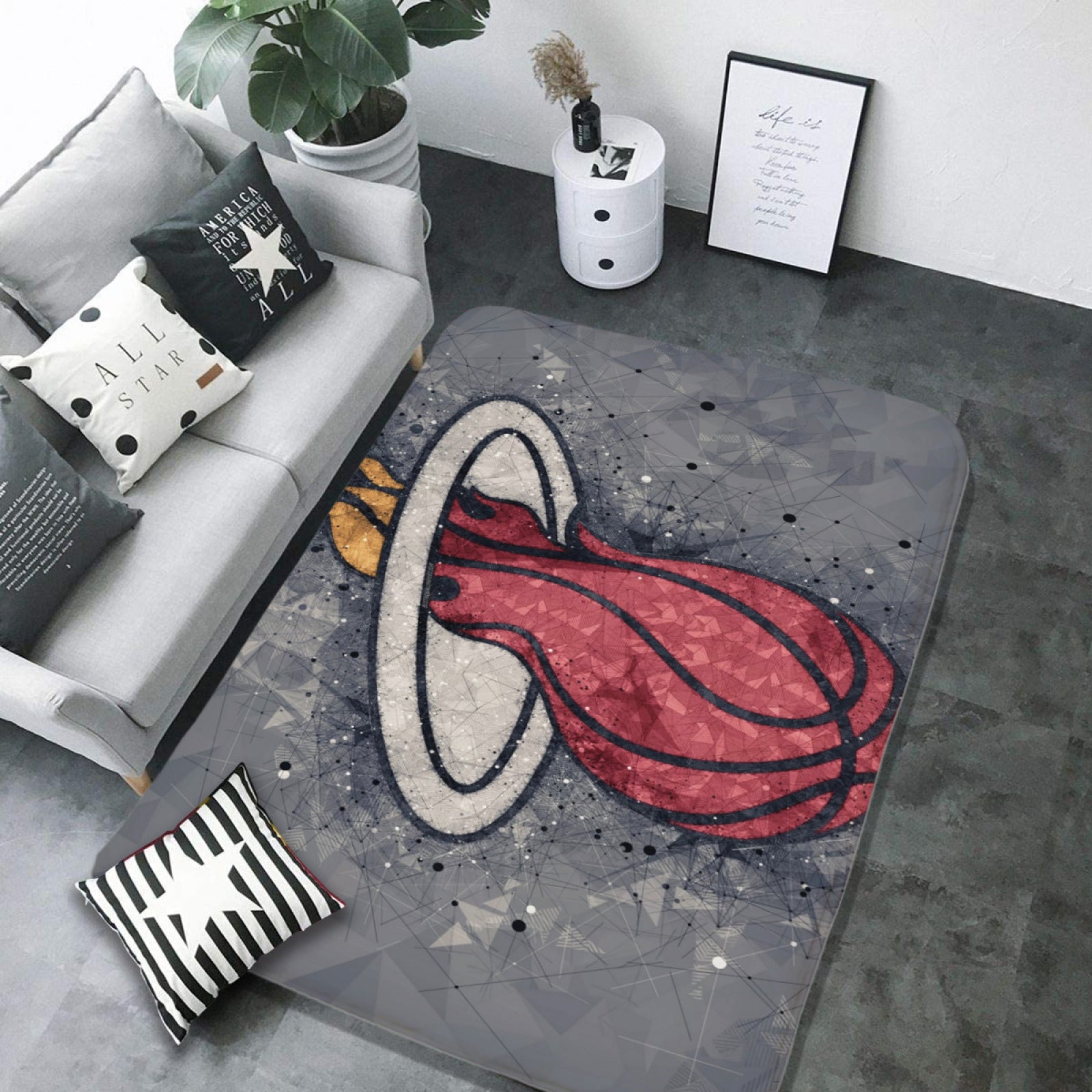 Miami Basketball Heat Carpet Living Room Bedroom Mats Kitchen Bathroom Rugs 2 eb0220bd 2322 4c78 b021 0d386828f22f