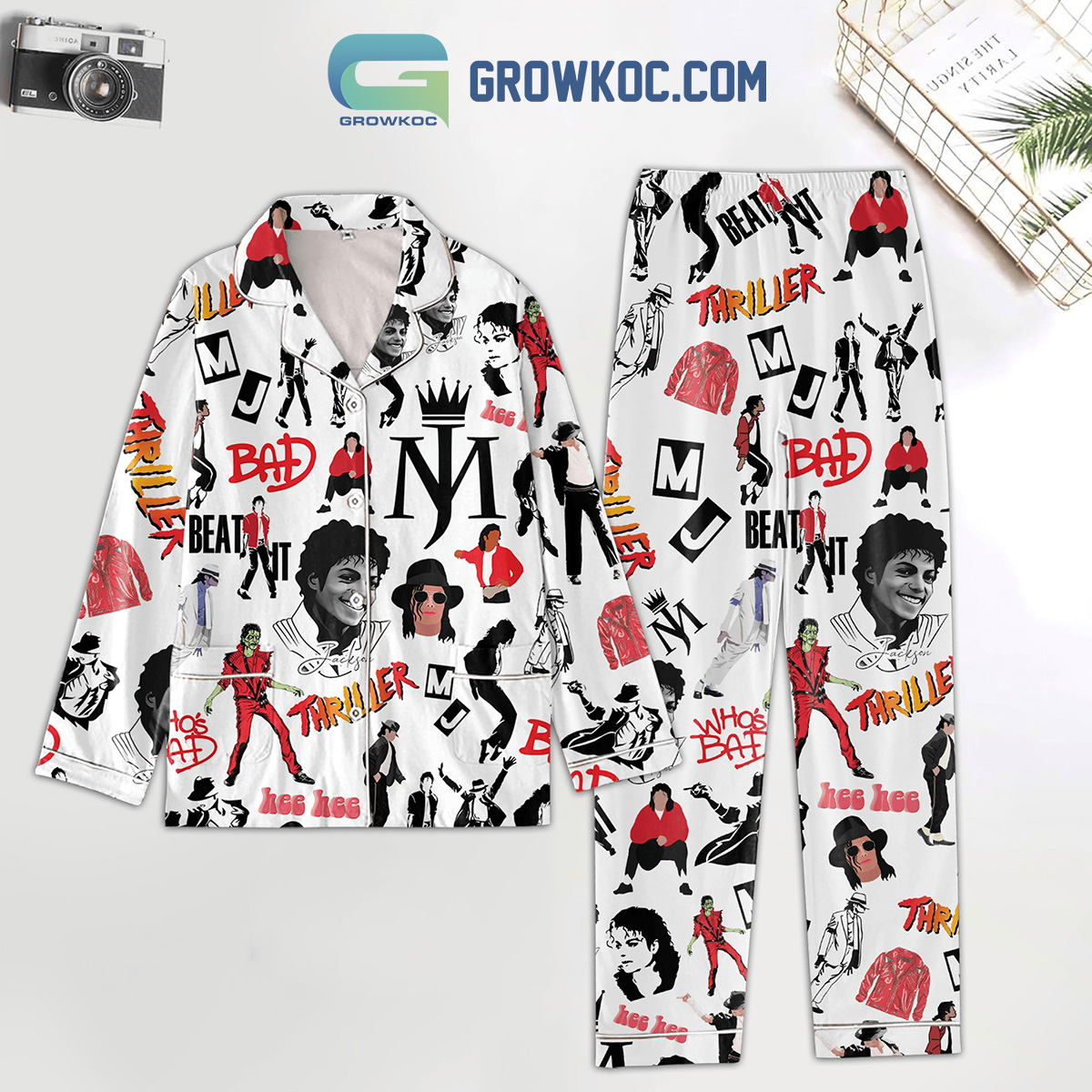 Michael Jackson Bad Beat It Polyester Pajamas Set2B1 dcZIC