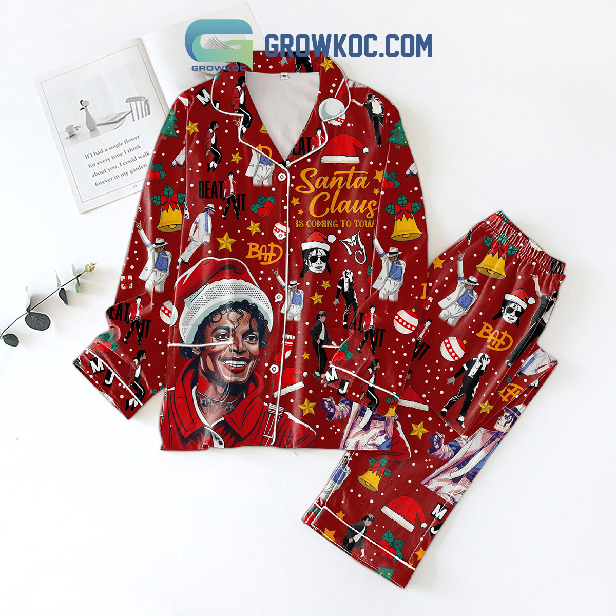 Michael Jackson Santa Claus Is Coming To Town Pajamas Set2B1 0oyb1