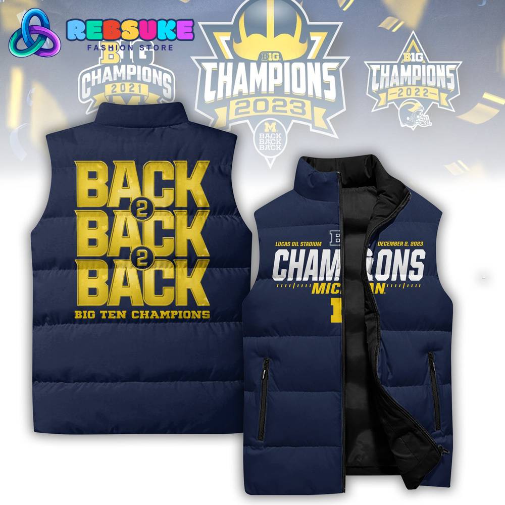 Michigan Wolverines 2024 Big Ten Conference Champions Cotton Vest 1