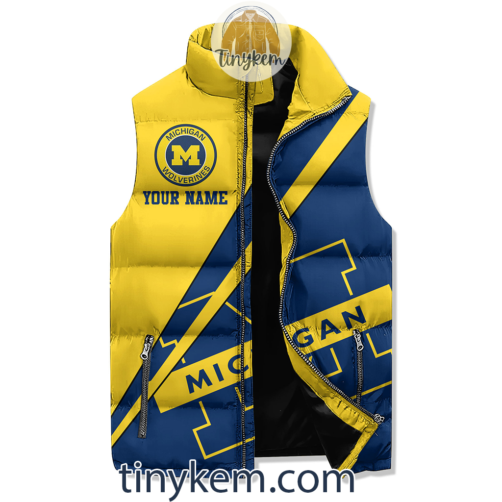 Michigan Wolverines Customized Puffer Sleeveless Jacket Go Blue2B1 KPsPx