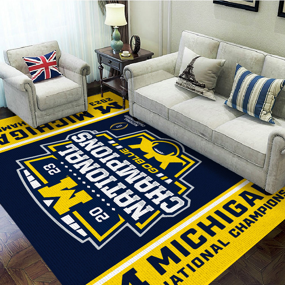 Michigan Wolverines Football Rectangular Rug MAITM5563 4