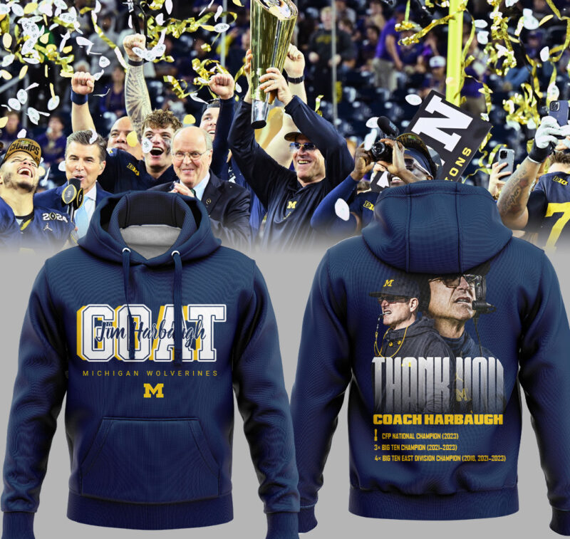 Michigan Wolverines Thank You Coach Harbaugh Hoodie T Shirt