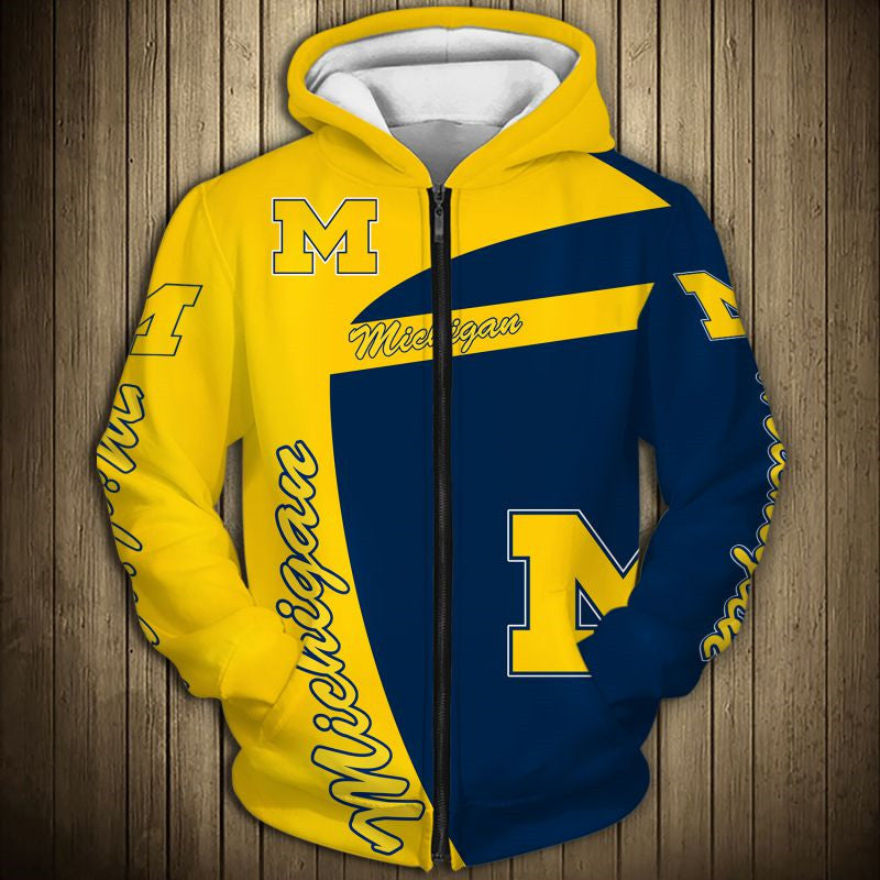 MichiganWolverinesTideZipUpHoodie3D 1 1000x