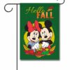 Mickey Mouse Minnie Mouse Garden Fall Disney Flag