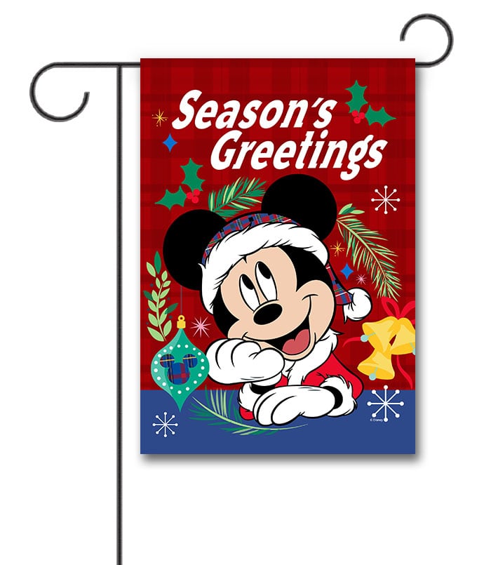 Mickey Mouse Seasons Greetings Garden Disney Flag