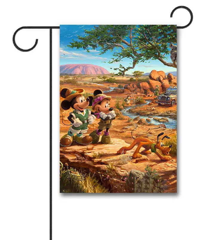 Mickey and Minnie in the Outback Garden Flag - Hearthtops Store