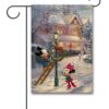 Mickey Mouse and Minnie Mouse Christmas Thomas Kinkade Garden Disney Flag