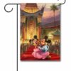 Mickey Mouse and Minnie Mouse Hollywood Thomas Kinkade DIsney Garden Flag