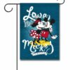 Mickey Mouse and Minnie Mouse Hugging Garden Disney Flag