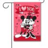 Mickey Mouse and Minnie Mouse Love You Garden Disney Flag