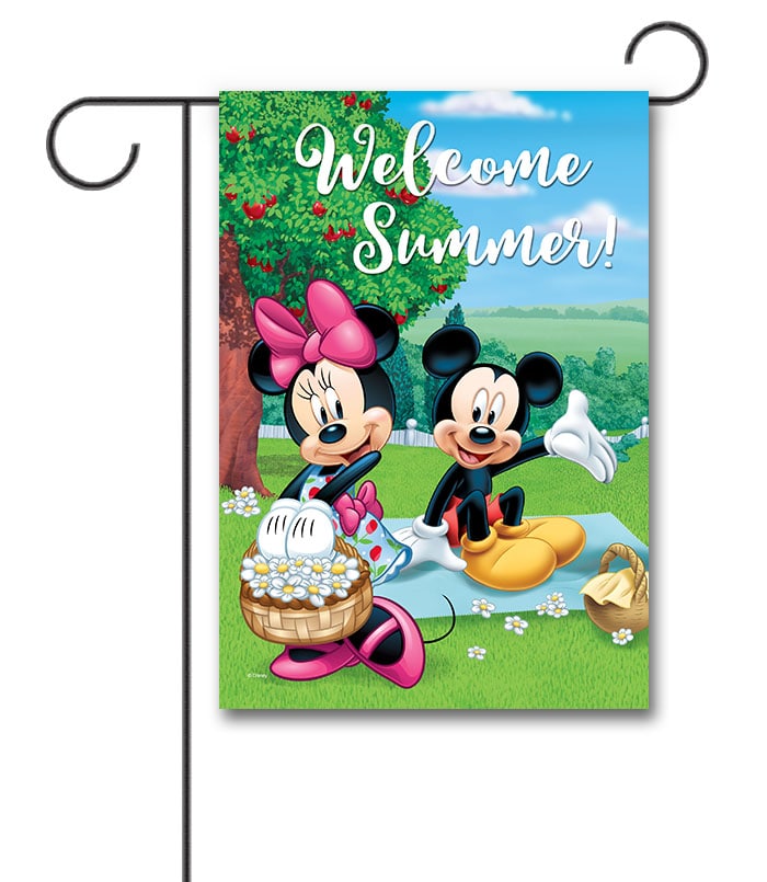 Mickey Mouse and Minnie Mouse Picnic Summer Garden Disney Flag