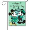 Mickey Mouse and Minnie Mouse St. Patricks Day Garden Disney Flag