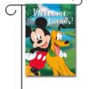 Mickey Mouse and Pluto Garden Disney Flag