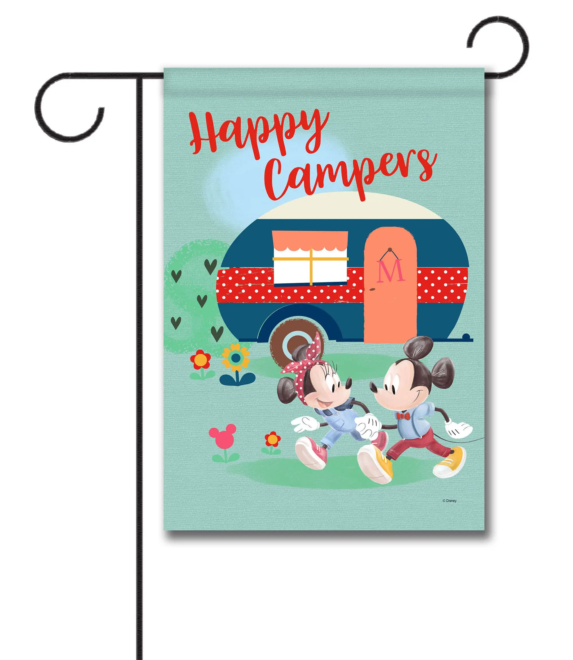 Happy Campers Mickey & Minnie Garden Flag - Hearthtops Store