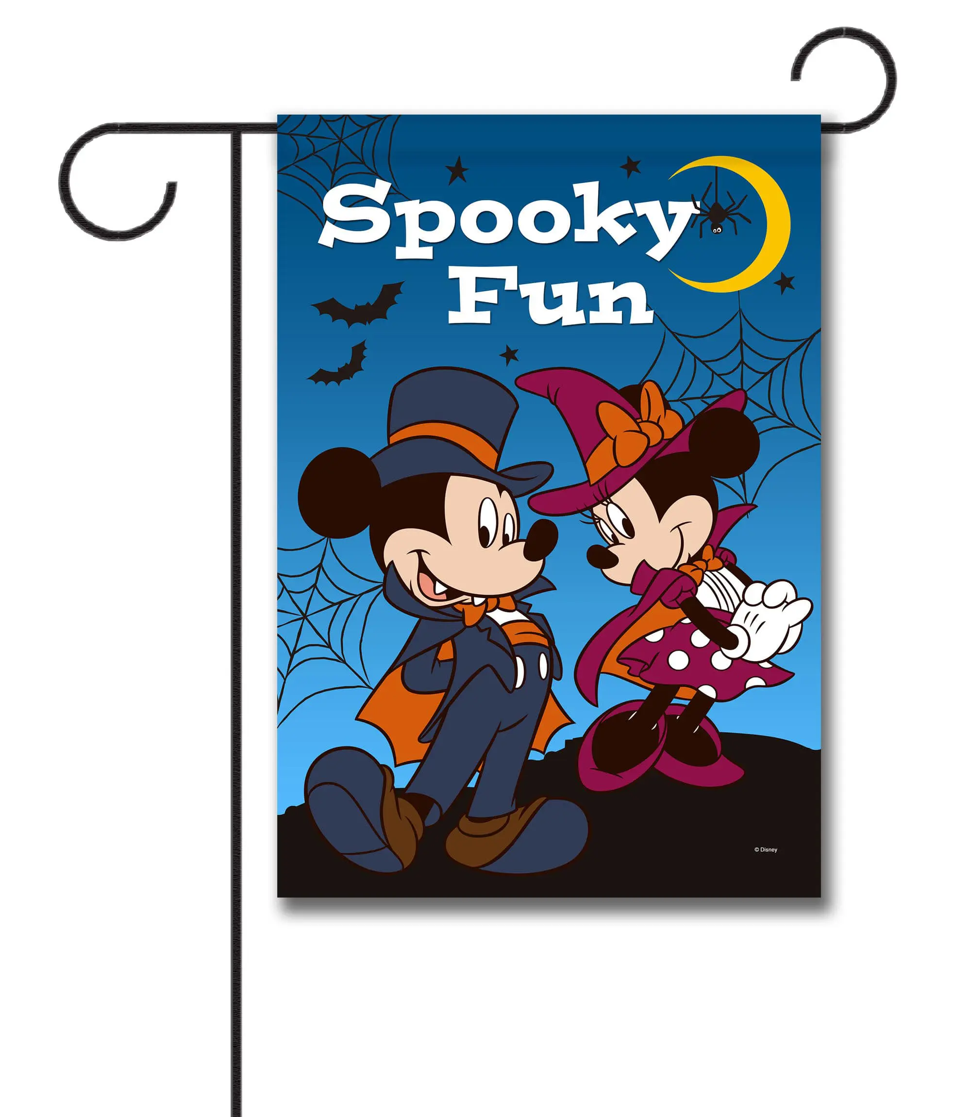 Mickey and Minnie Disney Halloween Garden Flag