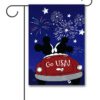 Mickey and Minnie Fireworks Patriotic Garden Disney Flag