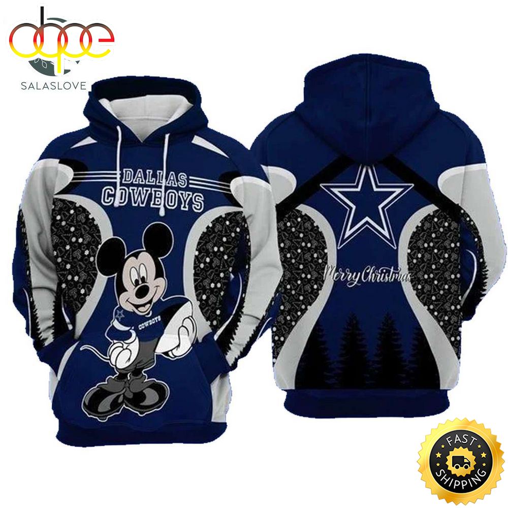 Mickey Mouse Nfl Dallas Cowboys 3d Hoodie lfgg2m