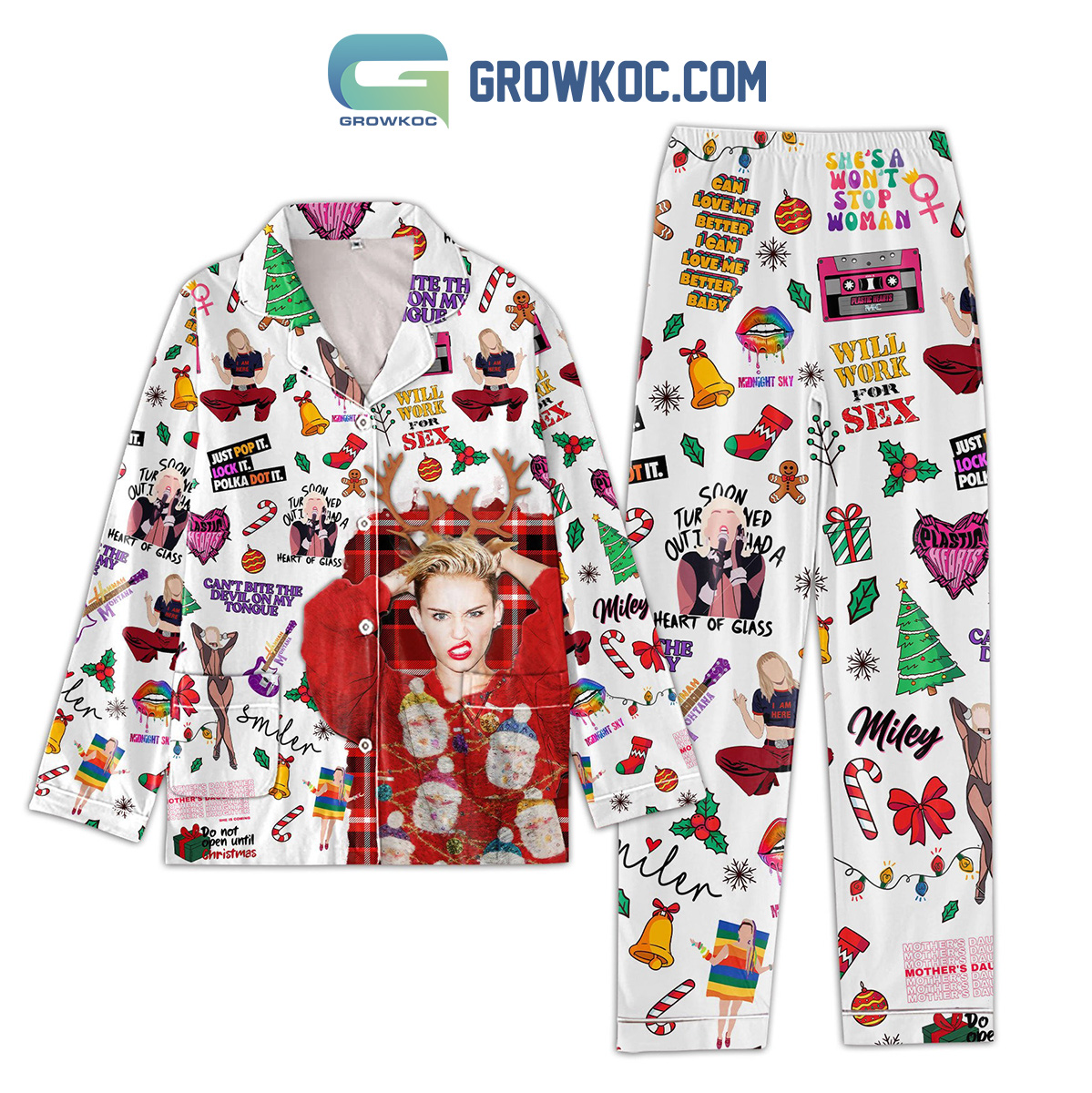 Miley Cyrus Cant Bite The Devil On My Tongue Pajamas Set2B1 hAu7Z