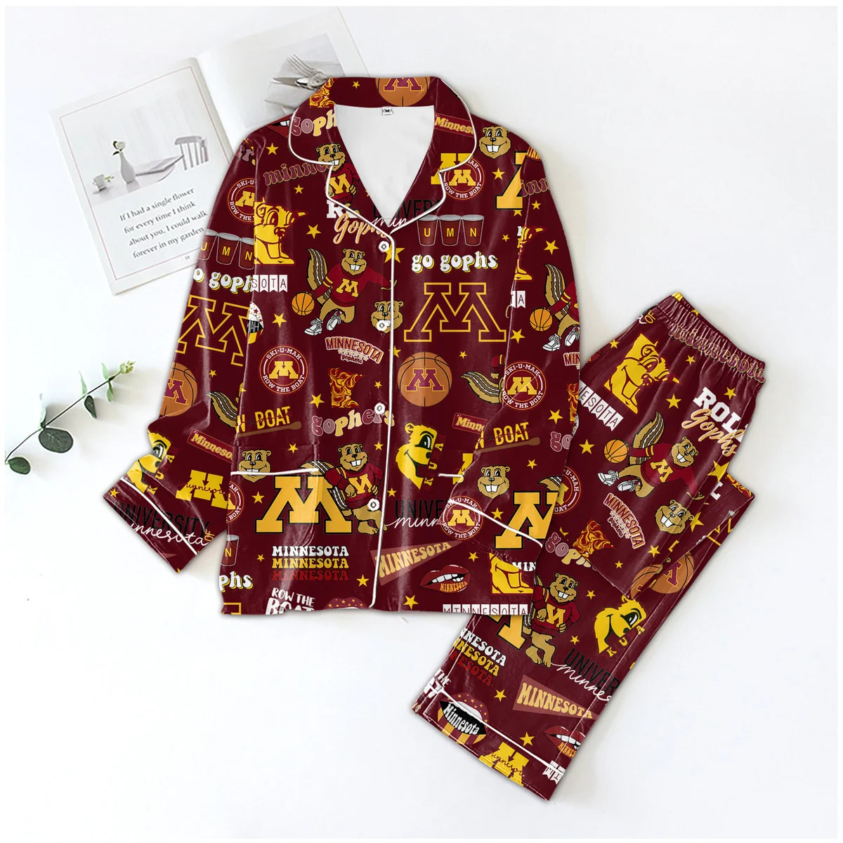 Minnesota Golden Gophers Basketball Pajamas Set2B1 Ni2a6