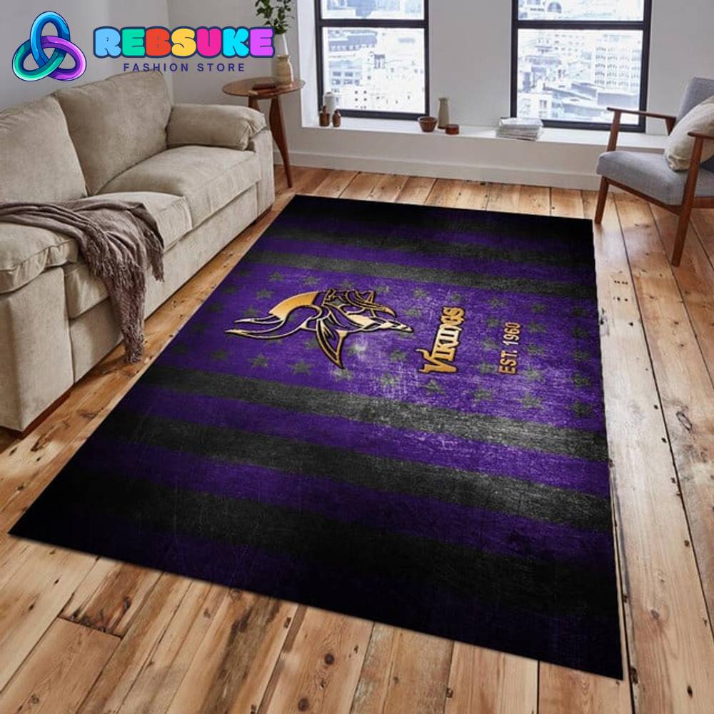 Minnesota Vikings NFL 2024 Rug Carpet 3