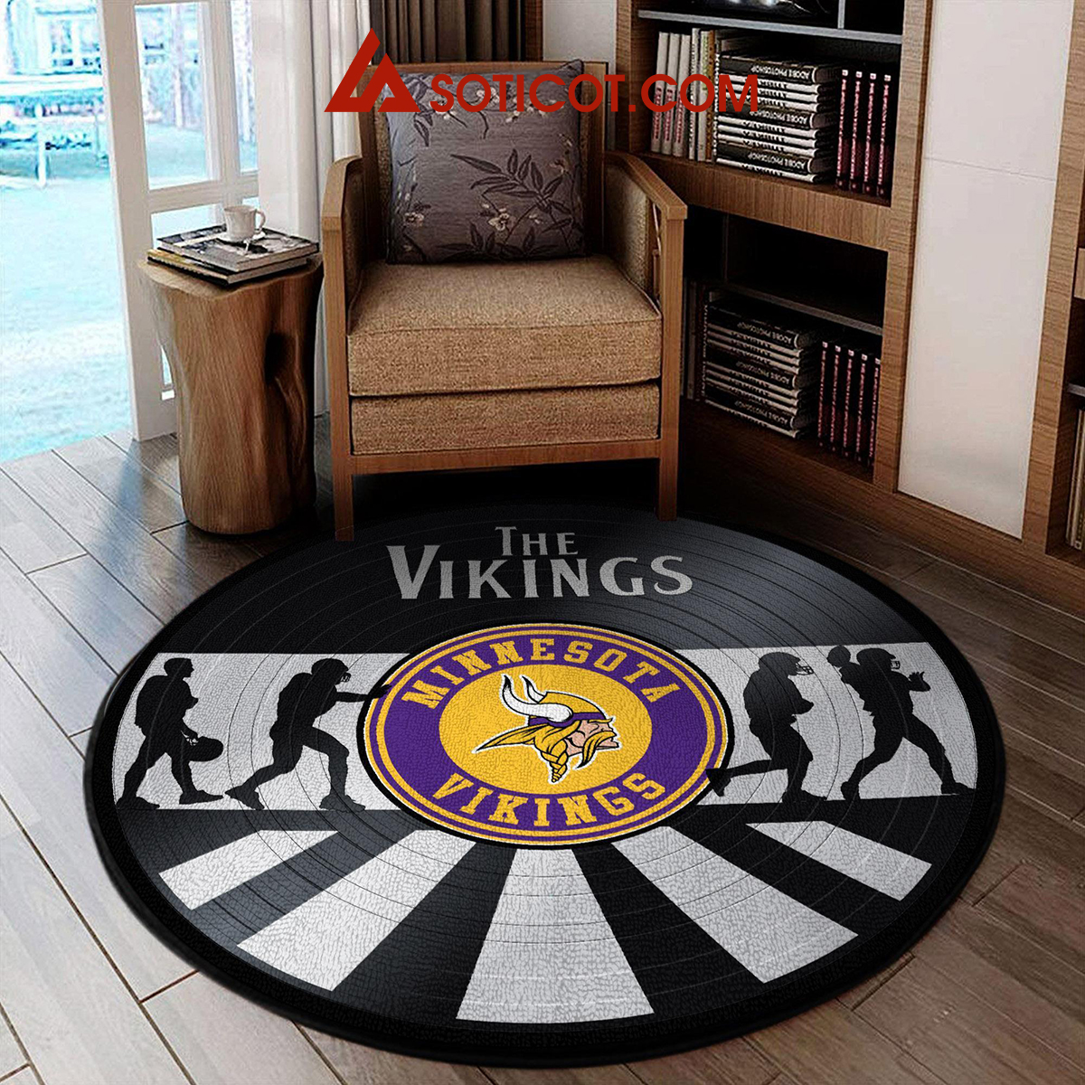 Minnesota Vikings New Style Sports Round Rug Carpet Livingroom Mat2B1 COzUL