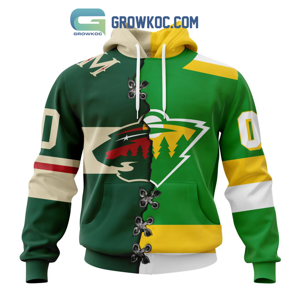 Minnesota Wild Mix Reverse Retro Personalized Hoodie Shirts2B1 fjI5g