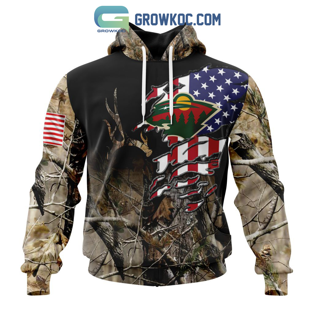 Minnesota Wild NHL Special Camo Realtree Hunting Personalized Hoodie T Shirt2B1 RRDZR