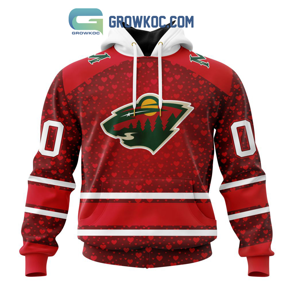 Minnesota Wild Valentines Day Fan Hoodie Shirts2B1 57Qca