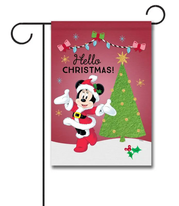 Minnie Mouse Garden Disney Christmas Flag