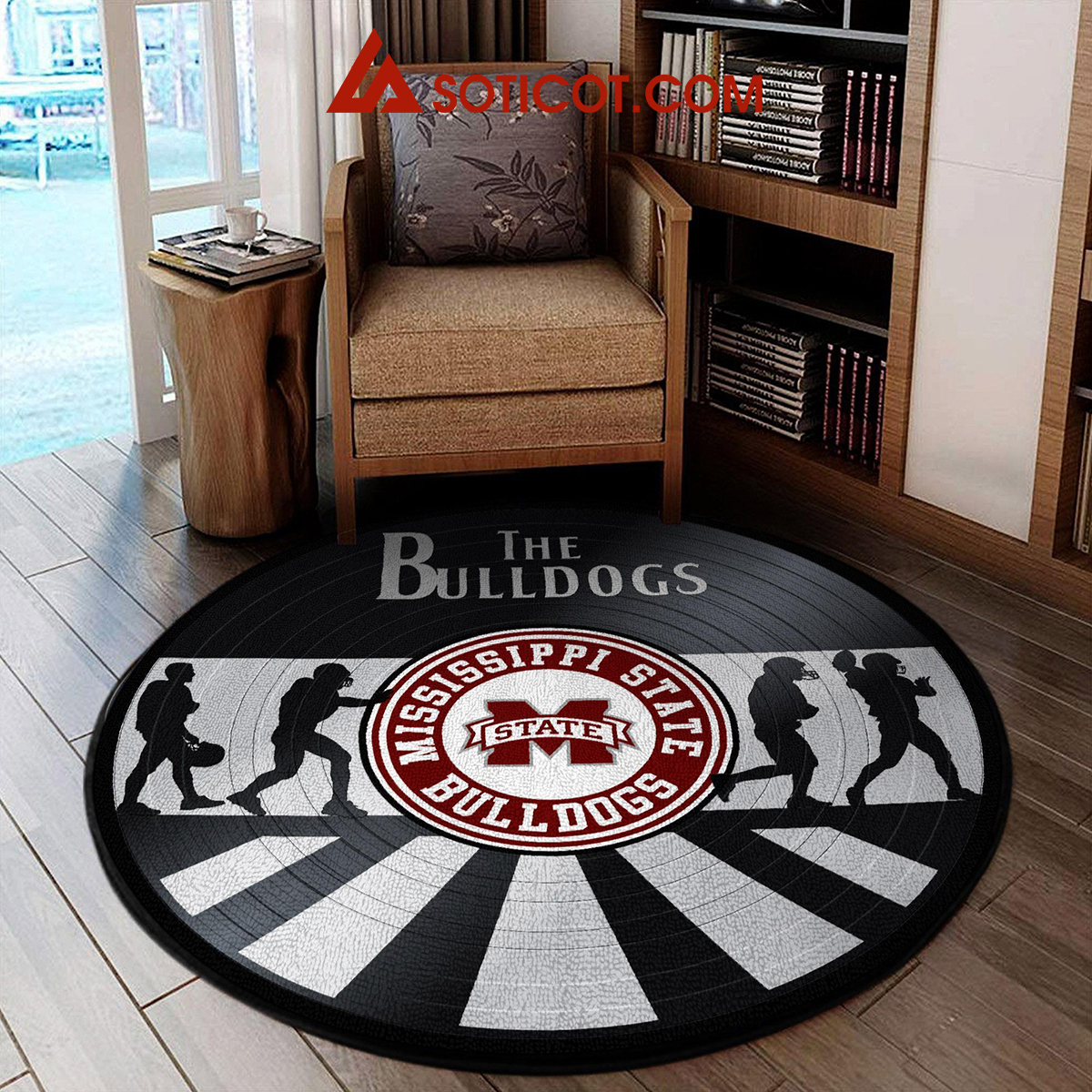 Mississippi State Bulldogs New Style Sports Round Rug Carpet Livingroom Mat2B1 IEdwQ