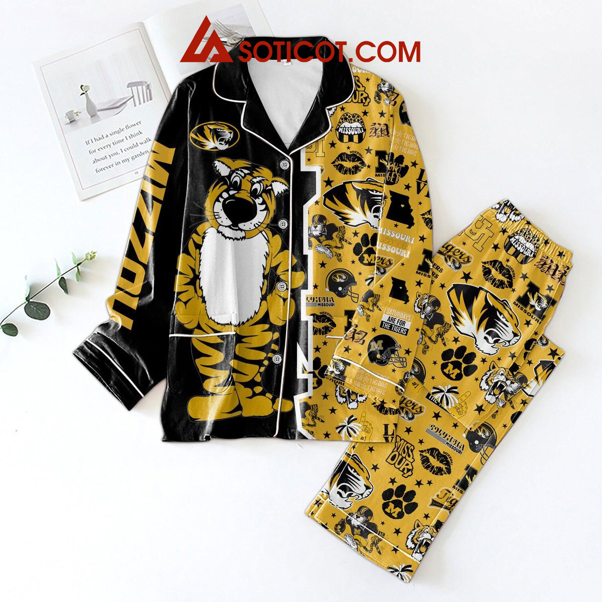 Missouri Tigers Funny Football Pajamas Set2B1 uW9ZR