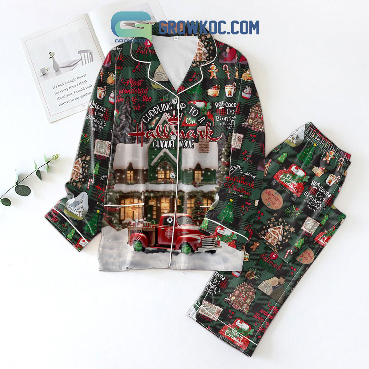 Mistletoe Diner Most Wondeful Time Of The Year Hallmark Christmas Movies Pajamas Set2B1 heglY