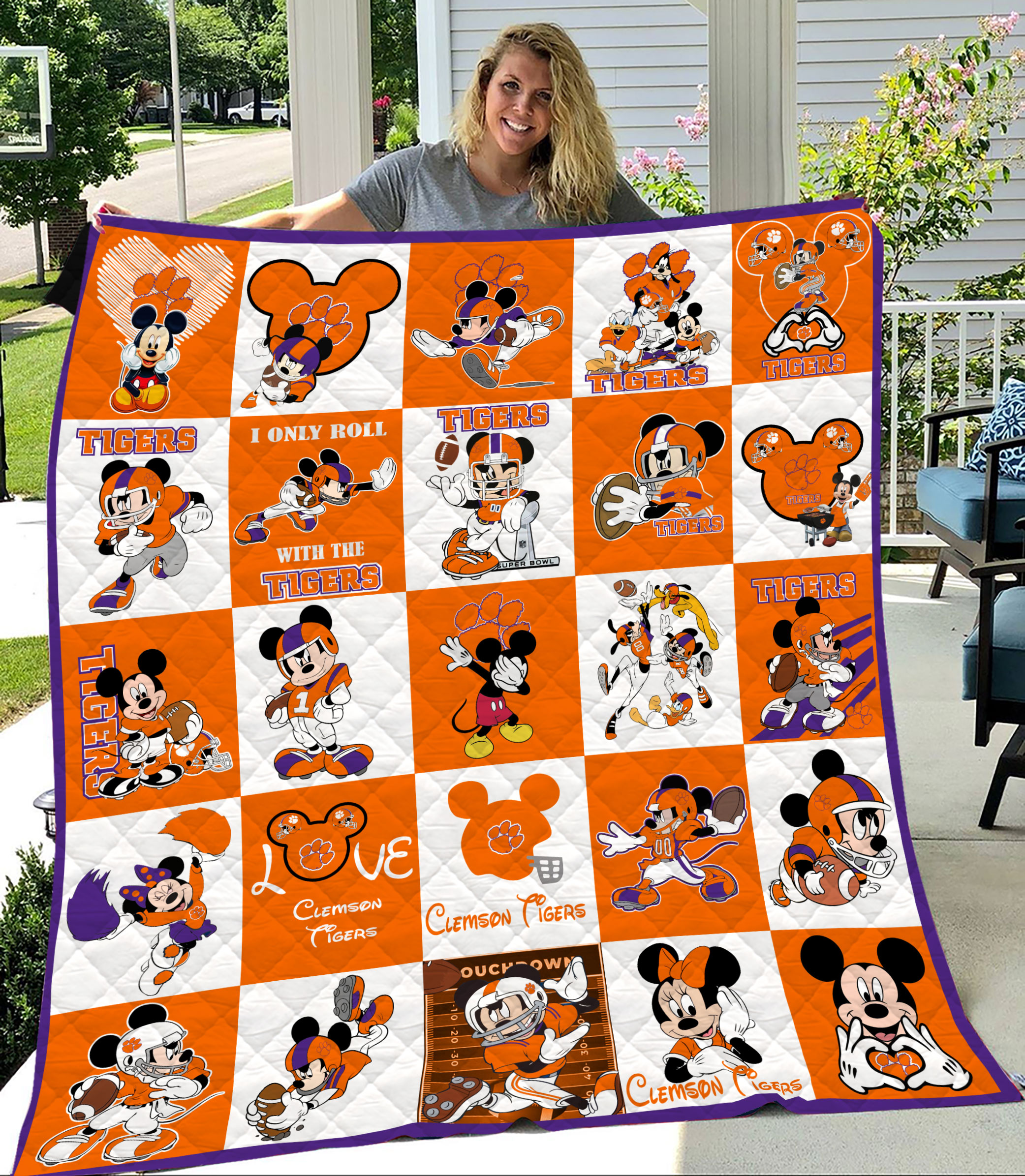 MockupLikeQuiltBlaket1 05 Clemson Tigers