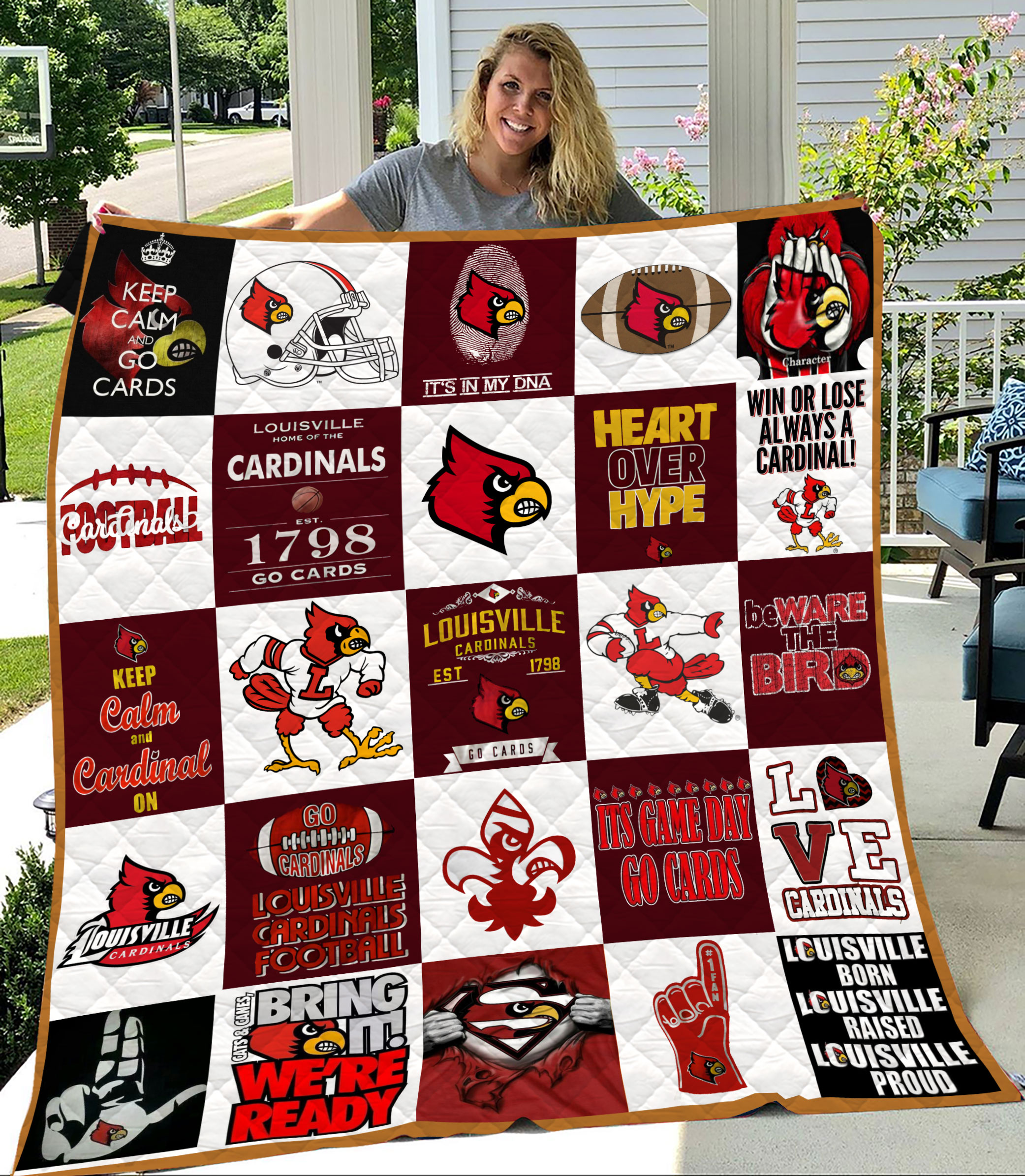 MockupLikeQuiltBlaket1 Louisville Cardinals Quilt Blanket 02