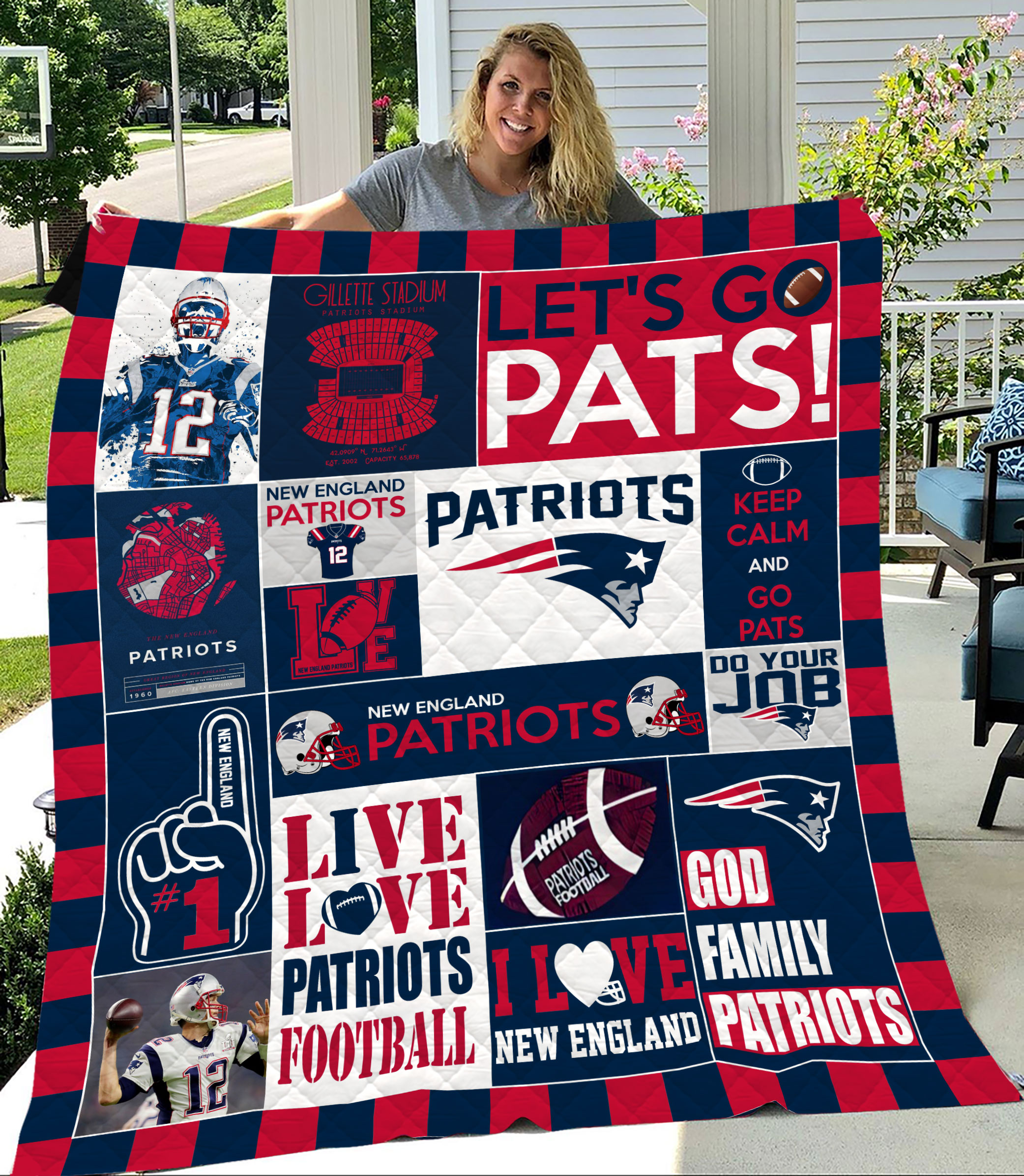 MockupLikeQuiltBlaket1 NFL New England Patriots Quilt Blanket 1608DS002