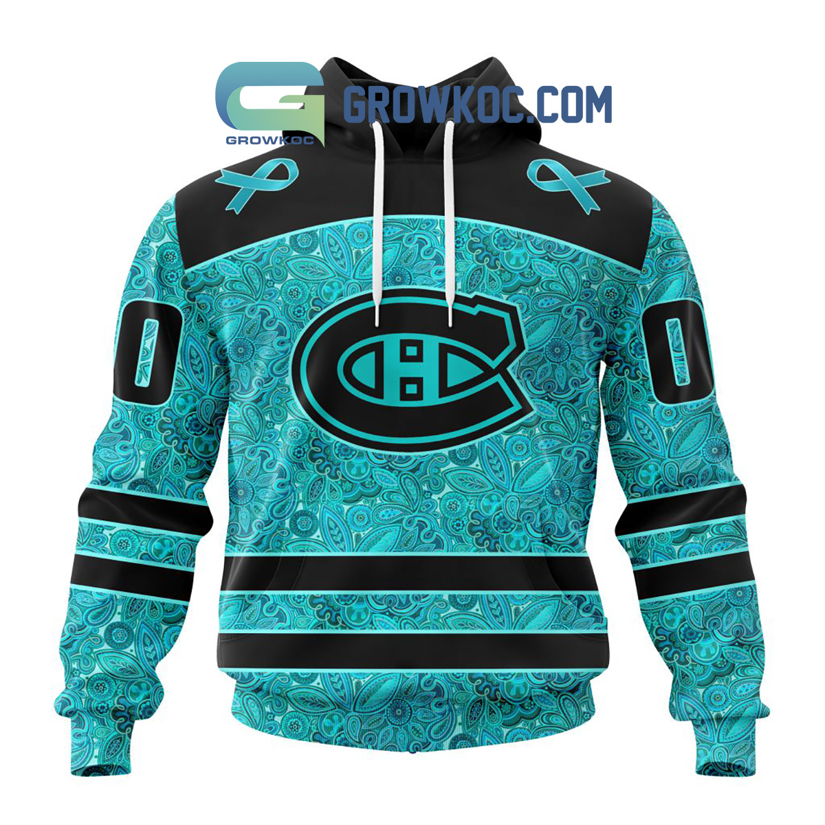 Montreal Canadiens Fight Ovarian Cancer Personalized Hoodie Shirts2B1 gPFSE