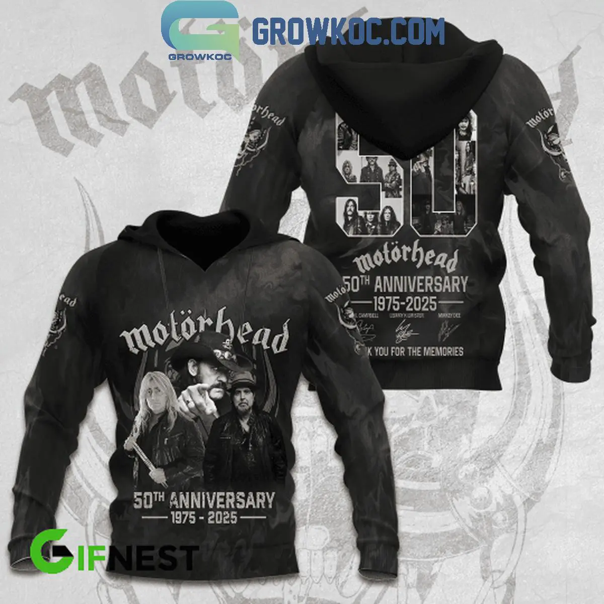 Motorhead 50 Years Of The Memories 1975 2025 Thank You Hoodie T Shirt 1 OafEo