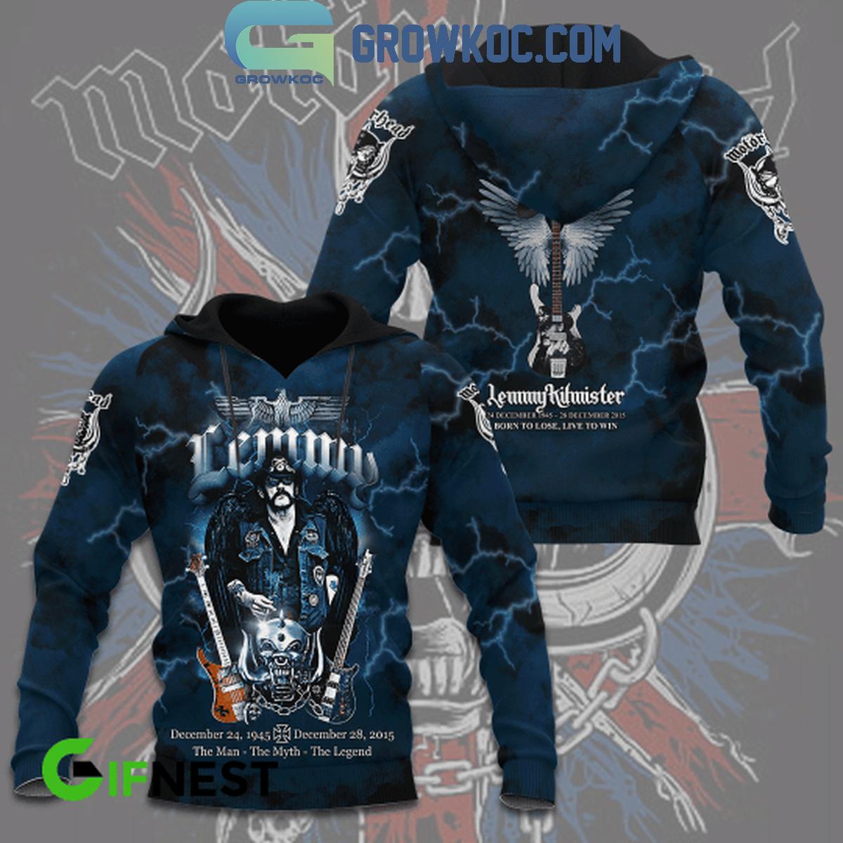 Motorhead Lemmy The Man The Myth The Legend 1945 2015 Hoodie T Shirt 1 5ATBd