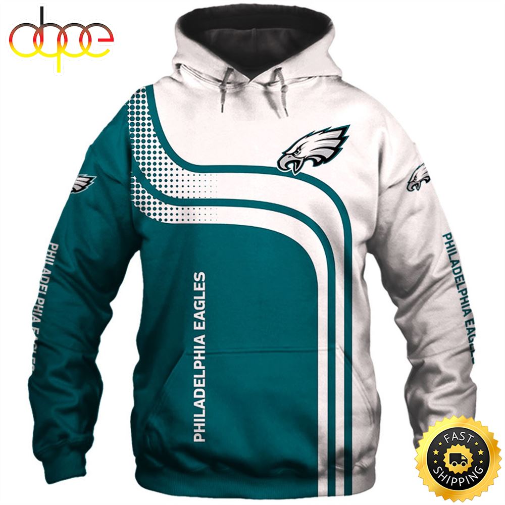 N.F.L.Philadelphia Eagles Logos 3D Hoodie All Over Print Shirt