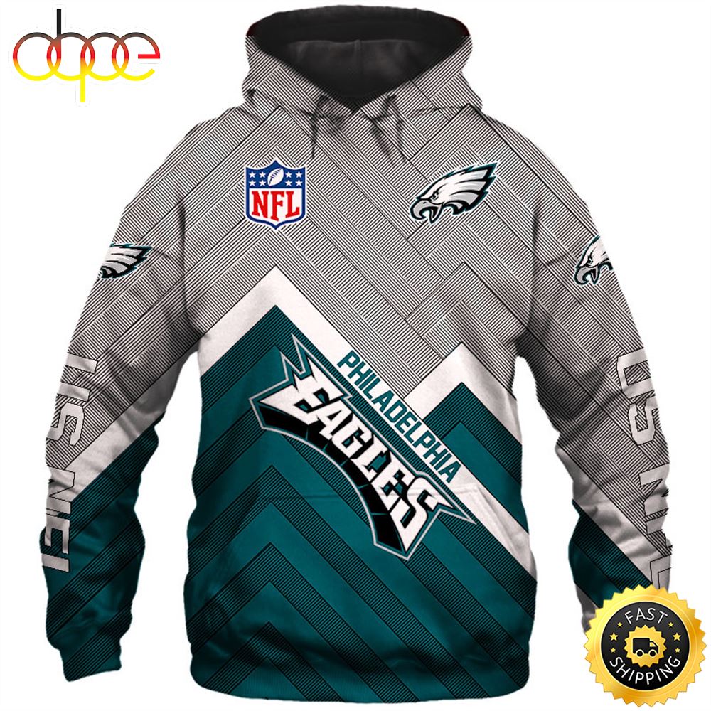 N.F.L.Philadelphia Eagles Pullover NFL Logo 3D Hoodie All Over Print Shirt