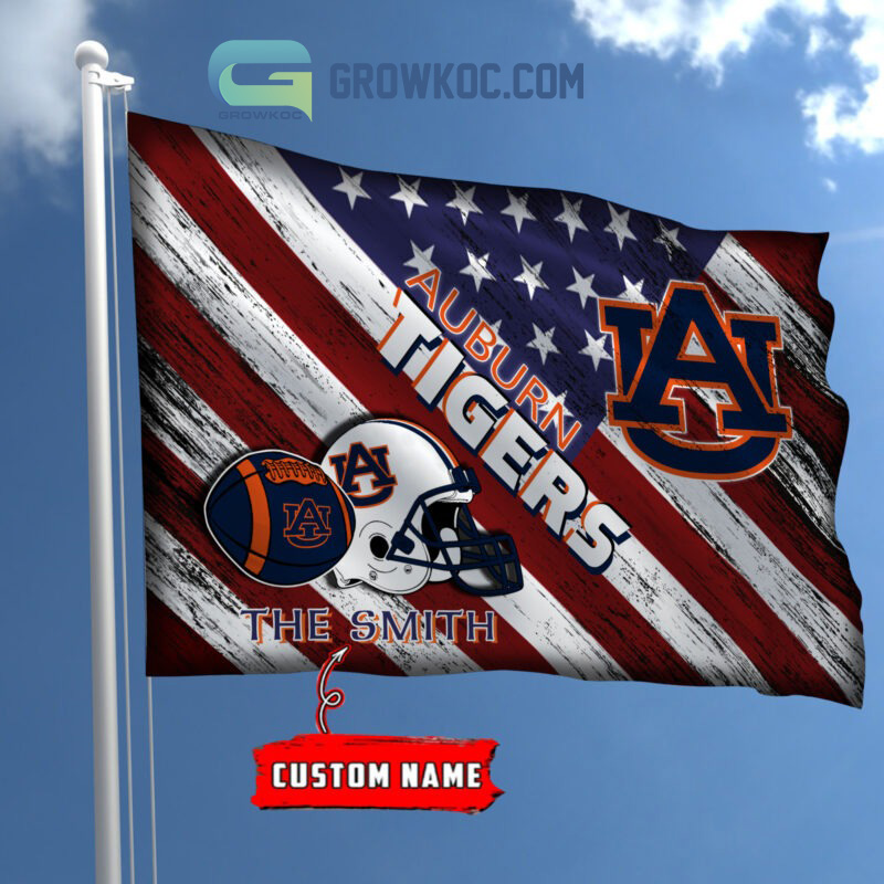 NCAA Auburn Tigers Custom Name USA House Garden Flag2B1 XVtNs