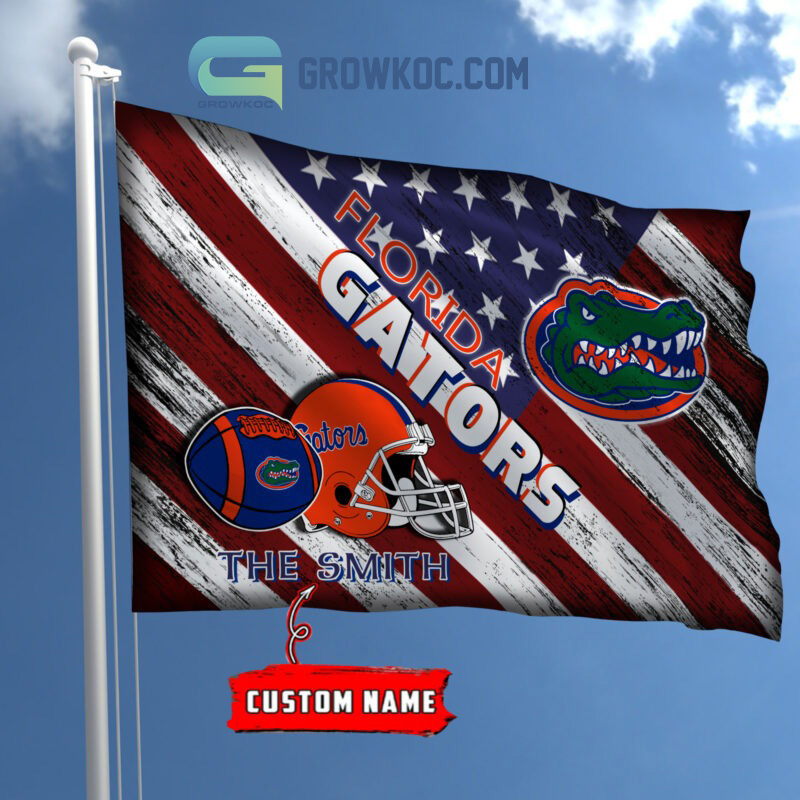 NCAA Florida Gators Custom Name USA House Garden Flag2B1 WP45t