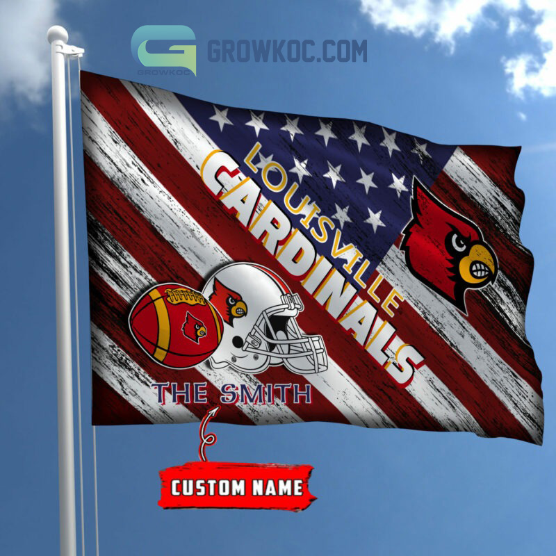 NCAA Louisville Cardinals Custom Name USA House Garden Flag2B1 QIuBE