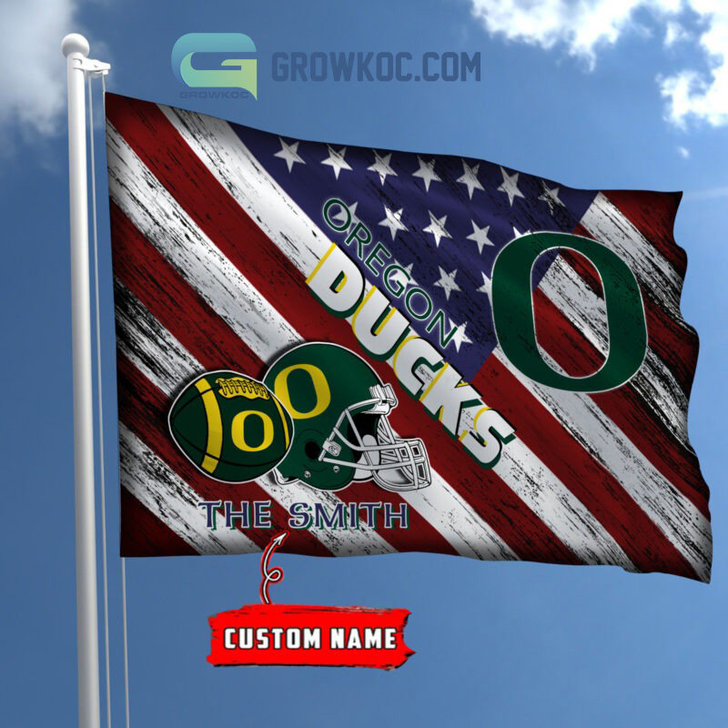 NCAA Oregon Ducks Custom Name USA House Garden Flag2B1 AHnRu