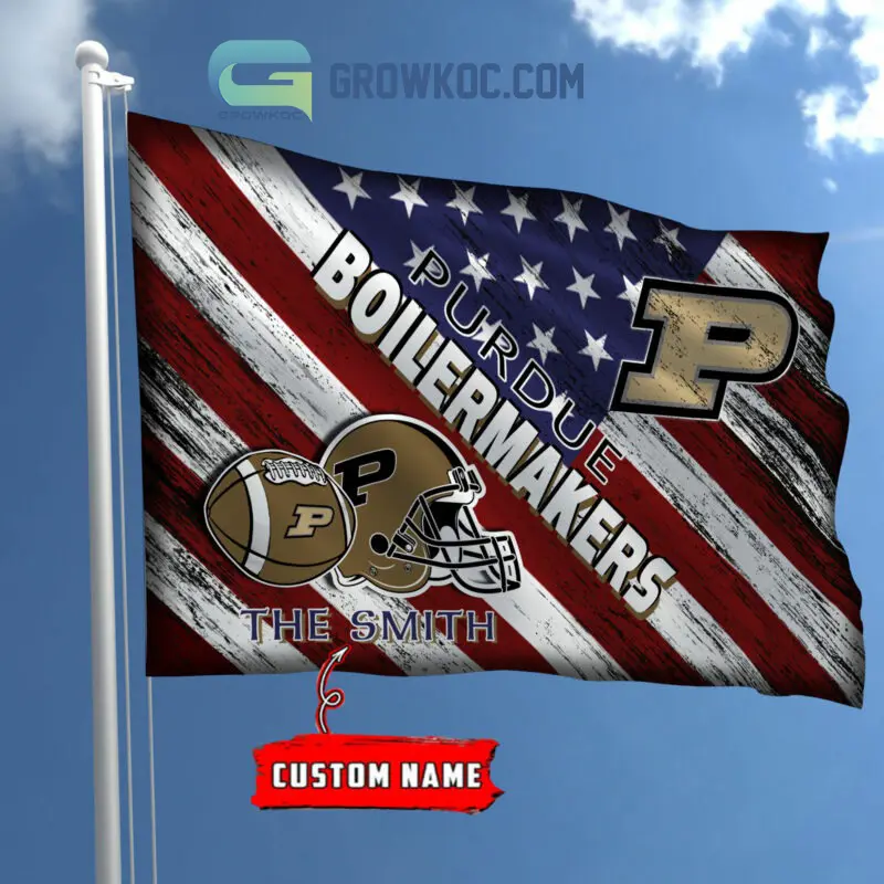NCAA Purdue Boilermakers Custom Name USA House Garden Flag2B1 j2qDi