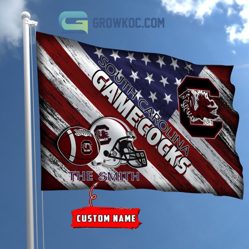 NCAA South Carolina Gamecocks Custom Name USA House Garden Flag2B1 zDy8V