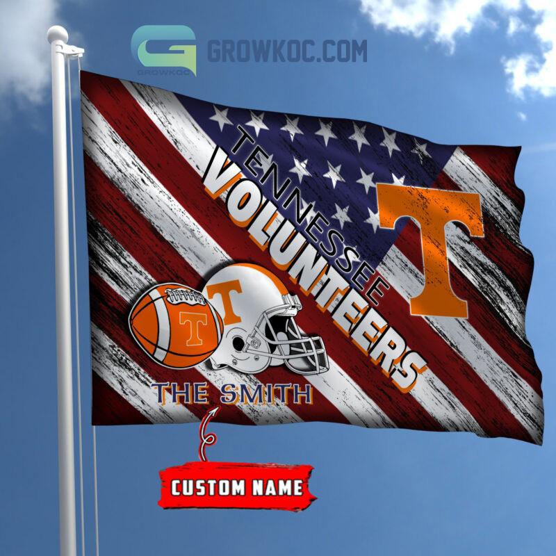 NCAA Tennessee Volunteers Custom Name USA House Garden Flag2B1 AJrPD